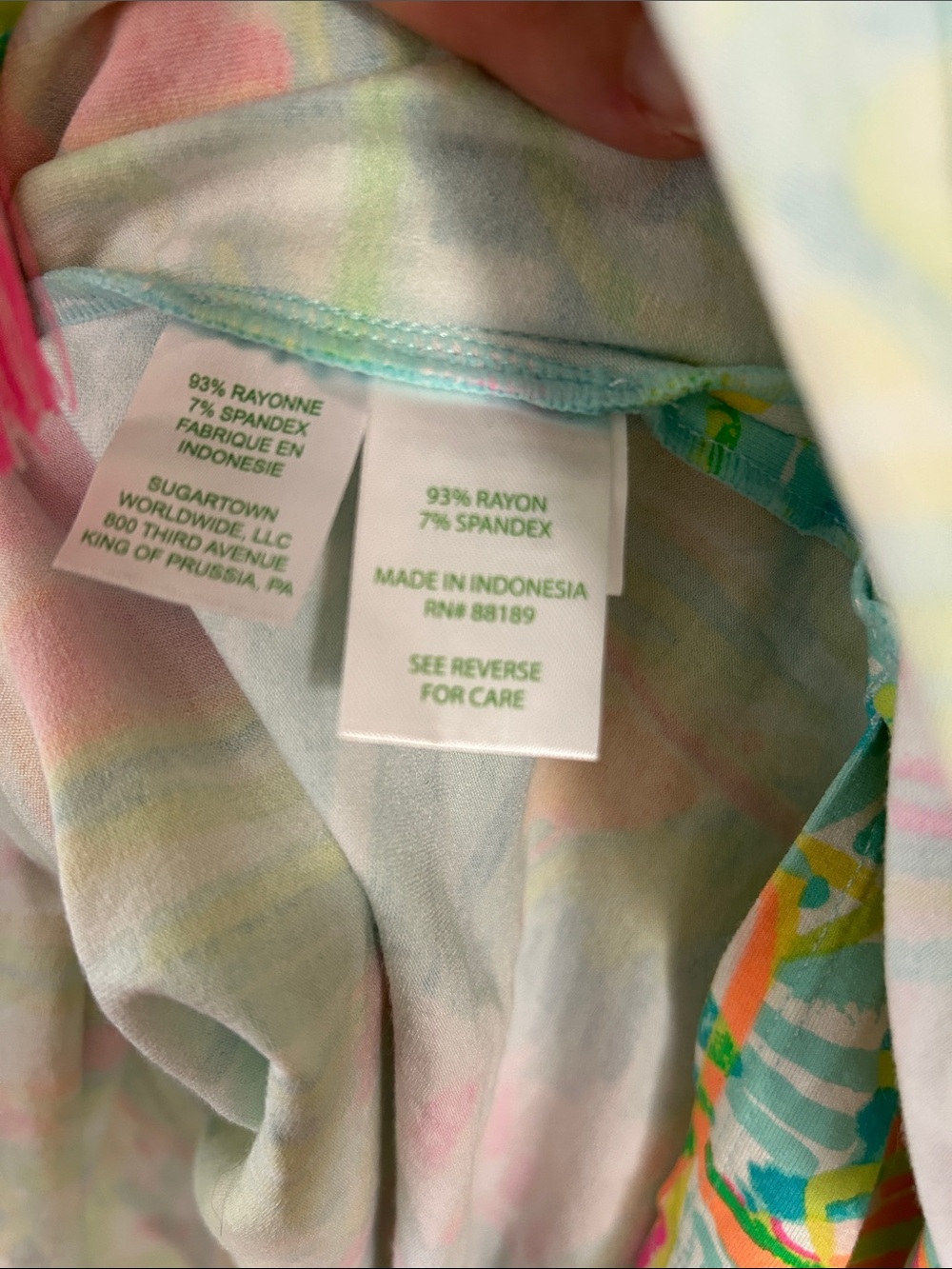 Fabulous Lilly Pulitzer Pastel Coverup Top with Hood XL - Picture 3 of 7